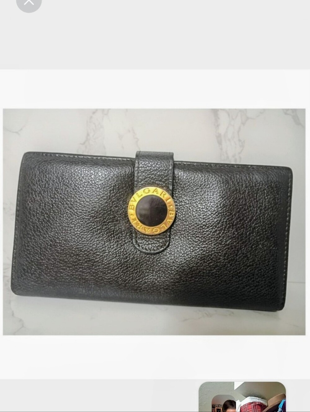 BVLGARI Classico Grained Calf Dark Brown Leather Continental Wallet - EUC